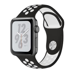 Apple Watch (Series 4) 2018 GPS 44 mm - Aluminium Gris sidéral - Sport Nike Noir/Blanc