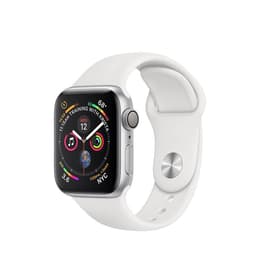 Apple Watch (Series 4) 2018 GPS 40 mm - Aluminium Argent - Sport Blanc