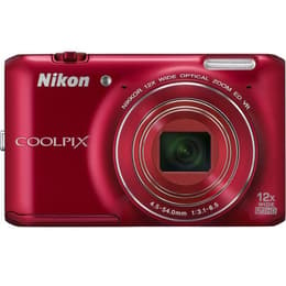 Compact - Nikon CoolPix S6500 Rouge + Objectif Nikon Zoom optique 12X 27-95mm f/2.3