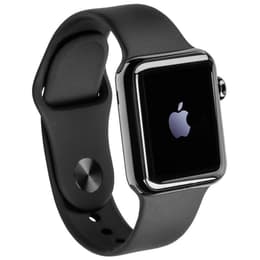 Apple Watch (Series 1) 42 mm - Acier inoxydable Noir - Sport Argent