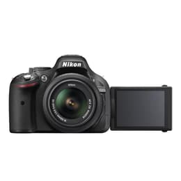 Reflex - Nikon D5200 - Noir + Objectif Nikon AF-S DX Nikkor18-55mm f/3.5-5.6G ED II + AF-S DX VR 55-200 mm f/4-5.6 G IF ED