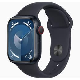 Apple Watch Series 9 (2023) GPS + Cellular 41 mm - Aluminium Minuit - Boucle sport Bleu