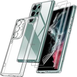 Coque Galaxy S23 Ultra et 2 écrans de protection - TPU - Transparent