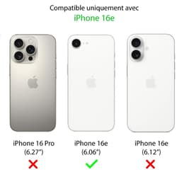 Coque Back Market iPhone 16e et écran de protection - Plastique recyclé - Noir