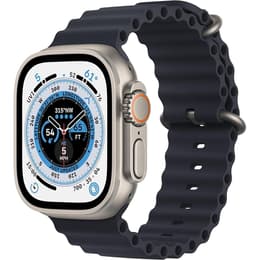 Apple Watch (Ultra) 2022 GPS + Cellular 49 mm - Titane Gris - Bracelet Océan Noir