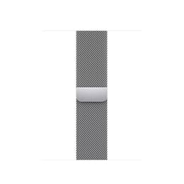 Apple Watch Series 8 (2022) GPS + Cellular 41 mm - Acier inoxydable Argent - Bracelet milanais Gris