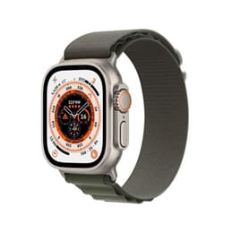 Apple Watch Ultra (2022) GPS + Cellular 49 mm - Titane Titane naturel - Boucle Alpine Noir
