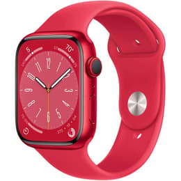 Apple Watch (Series 8) 2022 GPS 41 mm - Aluminium Rouge - Bracelet sport Rouge