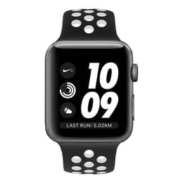 Apple Watch (Series 2) 2016 GPS 42 mm - Aluminium Gris sidéral - Sport Nike Noir/Blanc