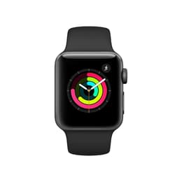 Apple Watch (Series 3) 2017 GPS 38 mm - Aluminium Gris sidéral - Bracelet sport Noir