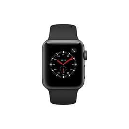Apple Watch (Series 3) 2017 GPS 38 mm - Aluminium Gris sidéral - Bracelet sport Noir