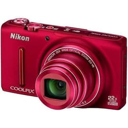 Compact CoolPix S9500 - Rouge + Nikon Nikkor 22X Wide Optical Zoom ED VR 25-550mm f/3.4-6.3 f/3.4-6.3