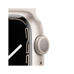 Apple Watch (Series 7) 2021 GPS 41 mm - Aluminium Lumière stellaire - Bracelet sport Lumière stellaire