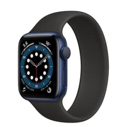 Apple Watch (Series 6) 2020 GPS + Cellular 40 mm - Aluminium Bleu - Bracelet sport Noir