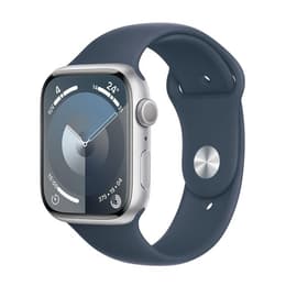 Apple Watch () 2023 GPS 45 mm - Aluminium Gris - Bracelet sport Bleu