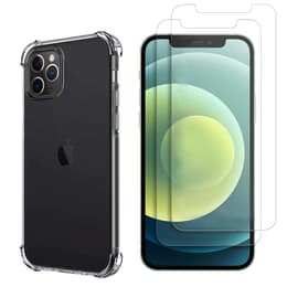 Coque iPhone 12 PRO et 2 écrans de protection - TPU - Transparent