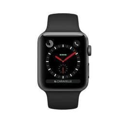 Apple Watch (Series 3) GPS + Cellular 42 mm - Acier inoxydable Noir - Sport Noir