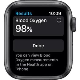 Apple Watch Series 6 (2020) GPS 44 mm - Aluminium Gris sidéral - Bracelet sport Noir