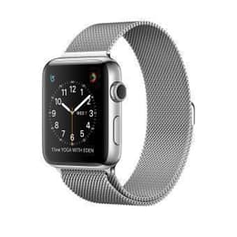 Apple Watch (Series 2) 38 mm - Aluminium Argent - Milanais Perle