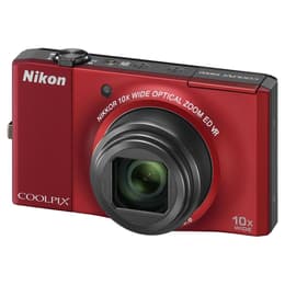 Compact Coolpix S8000 - Rouge + Nikon Nikon Nikkor Wide Optical Zoom ED VR 30-300 mm f/3.5-5.6 f/3.5-5.6