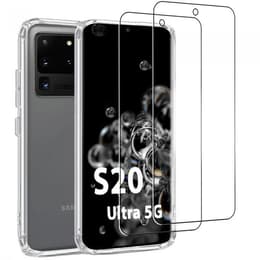 Coque Galaxy S20 Ultra 5G et 2 écrans de protection - TPU - Transparent