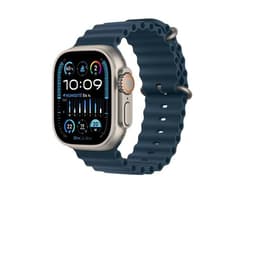 Apple Watch (Ultra) 2023 GPS + Cellular 49 mm - Titane Gris - Bracelet Océan Bleu