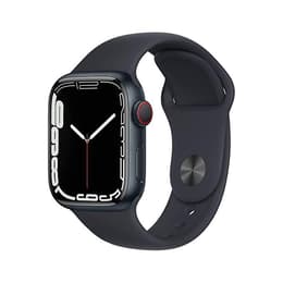 Apple Watch (Series 7) 2021 GPS + Cellular 41 mm - Aluminium Noir - Bracelet sport Noir