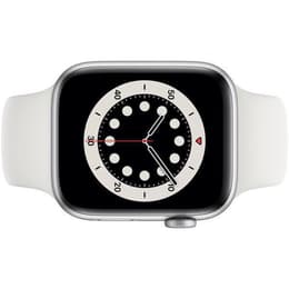 Apple Watch (Series 6) 2020 GPS + Cellular 44 mm - Aluminium Argent - Bracelet sport Blanc