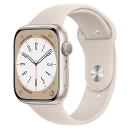 Apple Watch (Series 8) 2022 GPS 45 mm - Aluminium Beige - Bracelet milanais Or