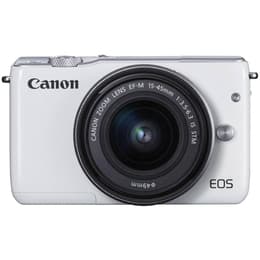 Hybride - Canon EOS M10 + Objectif 15-45 mn - Blanc