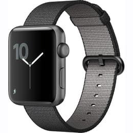 Apple Watch (Series 2) GPS 42 mm - Aluminium Gris sidéral - Nylon tissé Noir