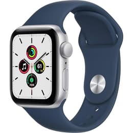 Apple Watch Series 9 (2023) GPS + Cellular 45 mm - Aluminium Argent - Bracelet sport Bleu