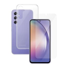 Coque Galaxy A54 et écran de protection - Silicone - Transparent