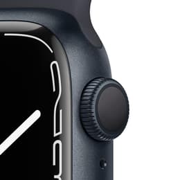 Apple Watch (Series 7) 2021 GPS 41 mm - Aluminium Minuit - Bracelet sport Noir