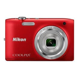 Compact Coolpix S2900 - Rouge + Nikon Nikkor 5x Wide Optical Zoom 4.6-23mm f/3.2-6.5 f/3.2-6.5