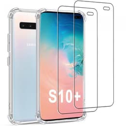 Coque Galaxy S10 Plus et 2 écrans de protection - TPU - Transparent