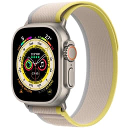 Apple Watch (Ultra) 2022 GPS + Cellular 49 mm - Titane Gris - Boucle Trail Jaune