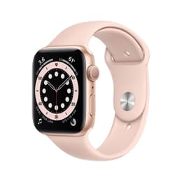 Apple Watch (Series 6) 2020 GPS 44 mm - Aluminium Or rose - Bracelet sport Rose des sables