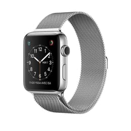 Apple Watch (Series 2) GPS 38 mm - Acier inoxydable Argent - Milanais Argent