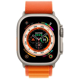 Apple Watch (Ultra) 2022 GPS 49 mm - Titane Gris - Boucle Alpine Orange