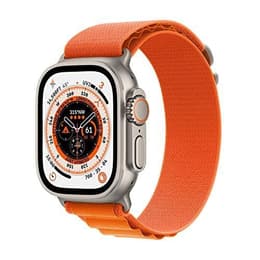 Apple Watch (Ultra) 2022 GPS 49 mm - Titane Gris - Boucle Alpine Orange