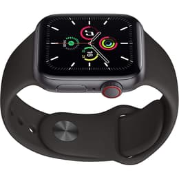 Apple Watch (Series SE) 2020 GPS + Cellular 44 mm - Aluminium Gris sidéral - Bracelet sport Noir