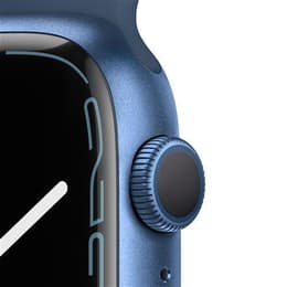 Apple Watch (Series 7) 2021 GPS 45 mm - Aluminium Bleu - Bracelet sport Bleu