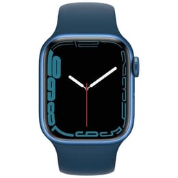 Apple Watch (Series 7) 2021 GPS 41 mm - Aluminium Bleu - Bracelet sport Bleu