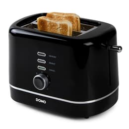 Grille pain Grille-pain Toaster Dolce Casa DC-GP-2 T-DGL-N - 700W, 2 tranches, Décongélation,Thermostat, tiroir à miettes, Noir Mat fentes - Noir
