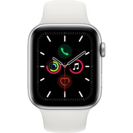 Apple Watch (Series 5) 2019 GPS + Cellular 44 mm - Aluminium Argent - Sport Blanc