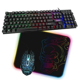 Clavier de Gaming et Souris,blanc,LED Luminosités de Clavier