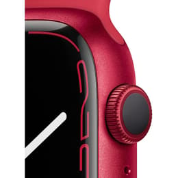 Apple Watch (Series 7) 2021 GPS 41 mm - Aluminium Rouge - Bracelet sport Rouge