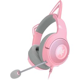 Casque gaming filaire avec micro Razer Kraken Kitty V2 - Rose/Gris