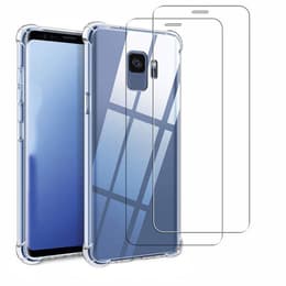 Coque Galaxy S9 et 2 écrans de protection - TPU - Transparent